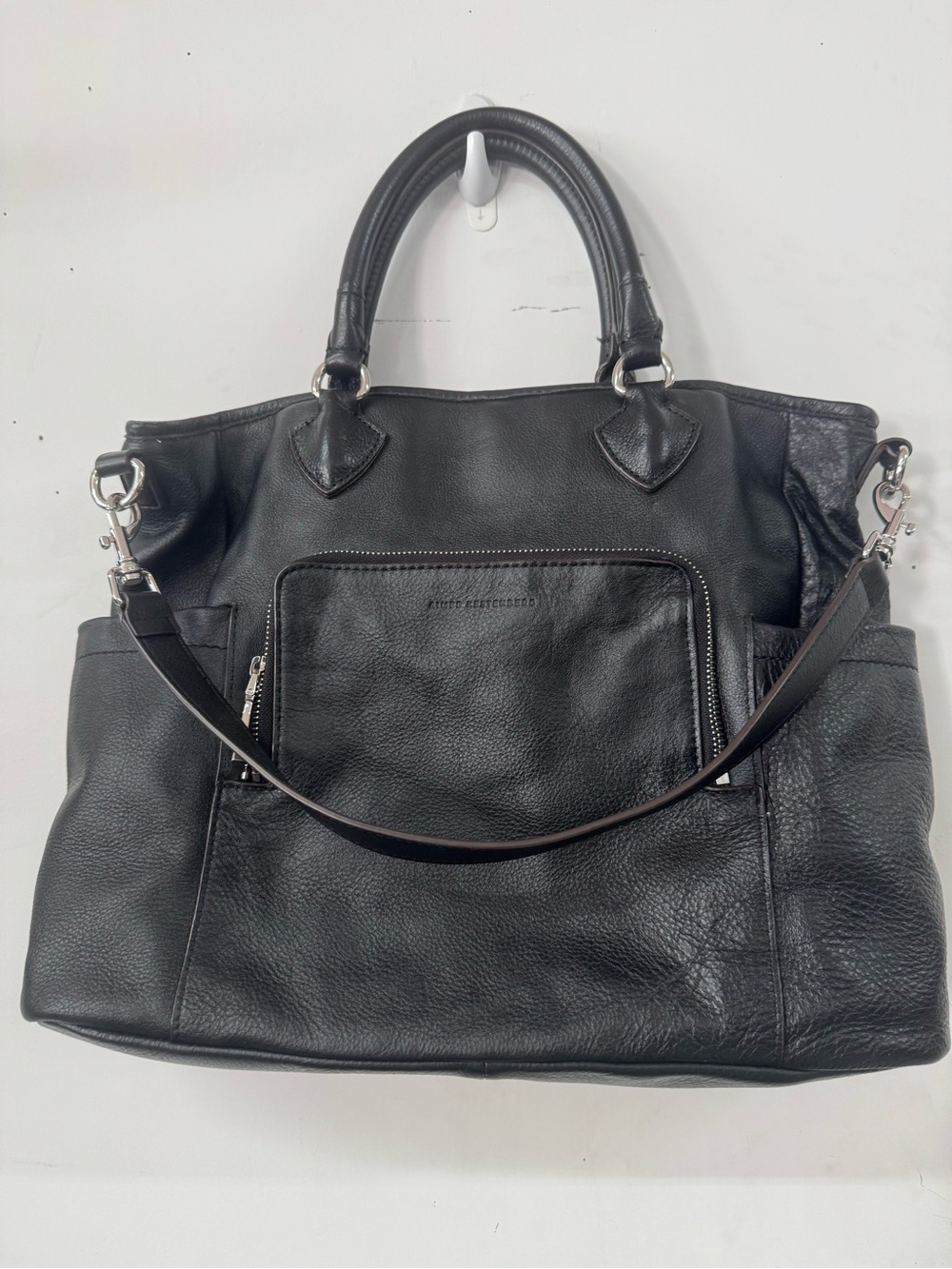Aimee Kestenberg Large Black Satchel Tote NWOT